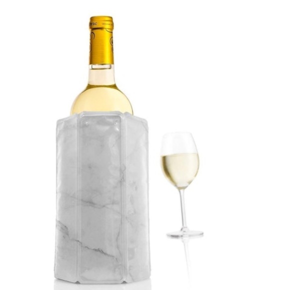 Vacu Vin Active Cooler Wine Chilling Sleeve Limited Edition White Marble Look - Picture 2 of 5